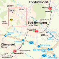Anfahrt Bad Homburg Übersicht